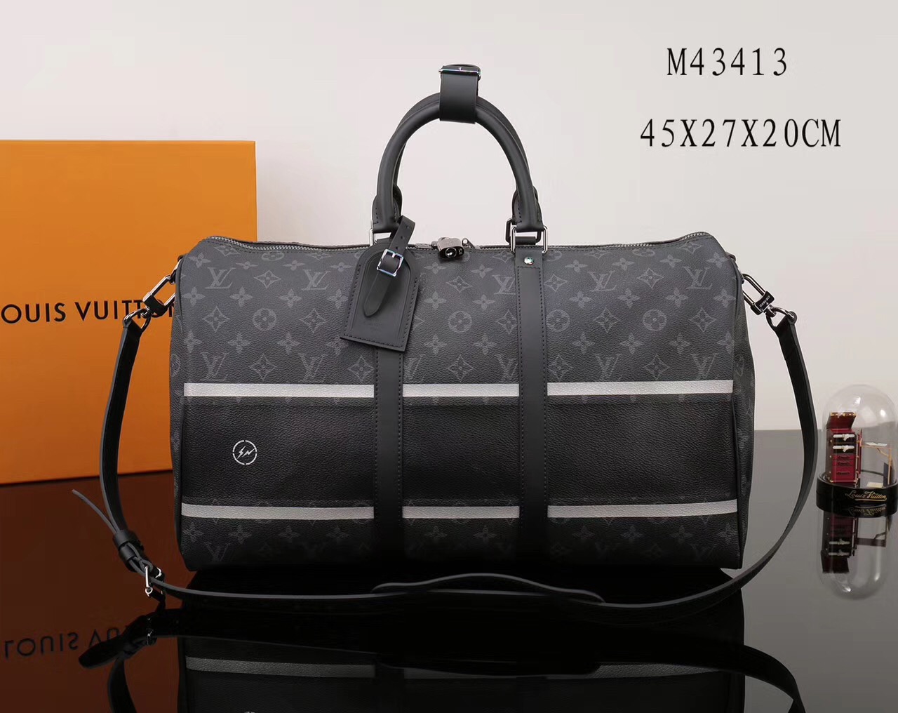 Men LV Louis Vuitton Keepall 45 Handbags Travelling M43413 Monogram bags Black [LV1192] - $299 ...