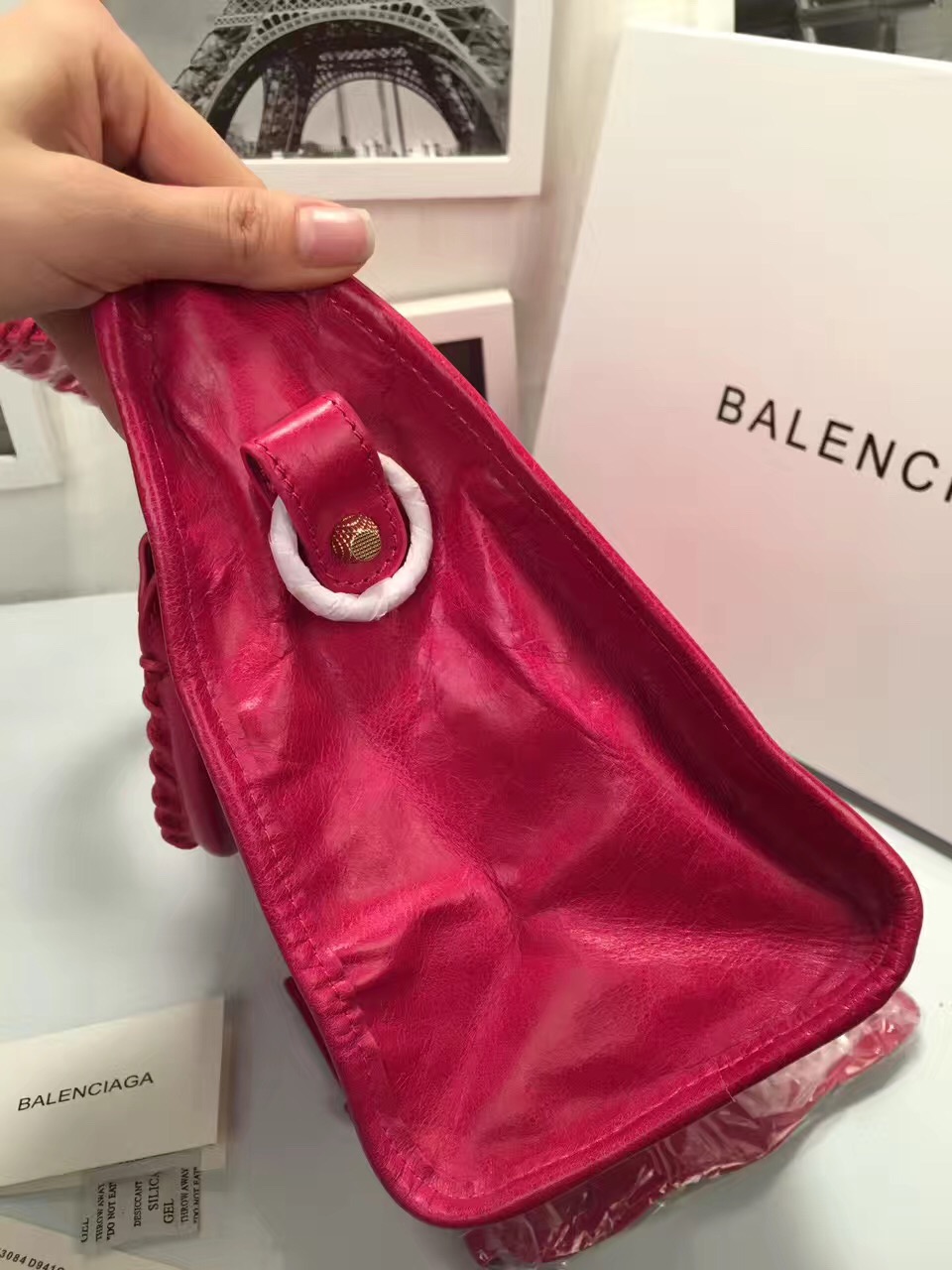 balenciaga city large red handbags