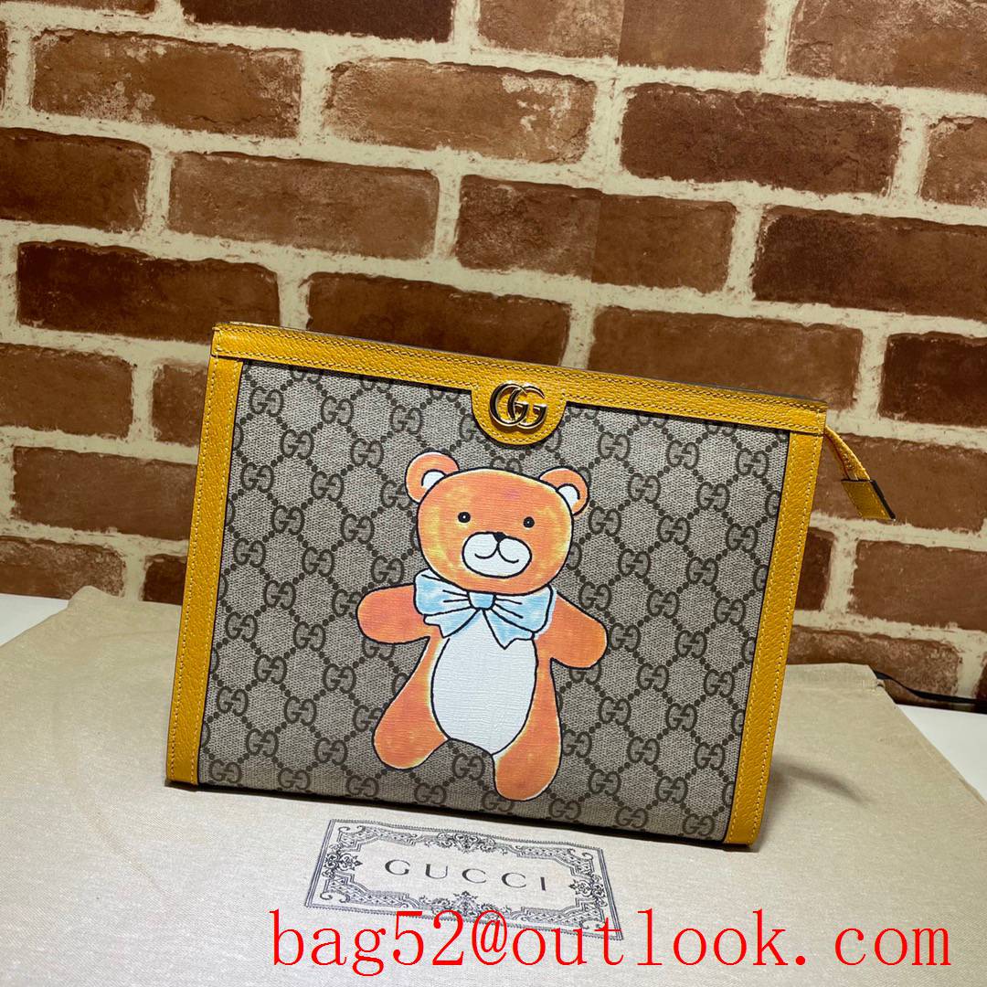 Gucci Kai GG Bear Clutch Handbag Bag Purse