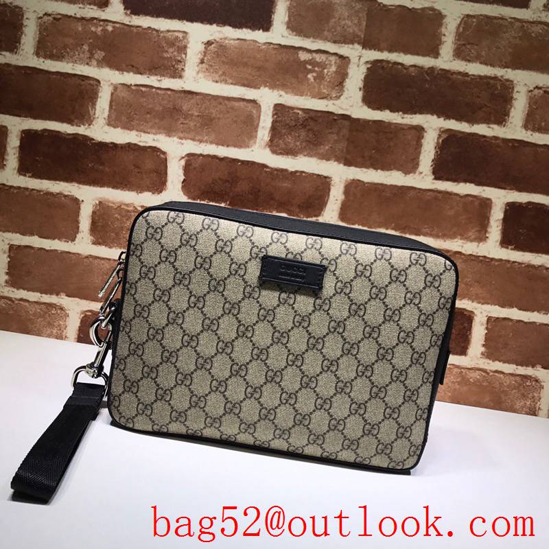 Gucci GG Supreme Men Clutch Purse Handbag Bag