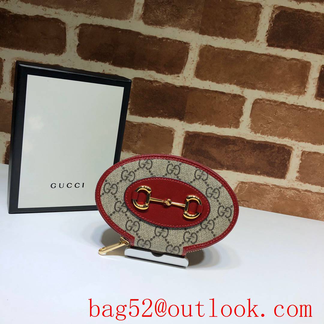 Gucci Horsebit 1955 red Round Wallet Coin Purse