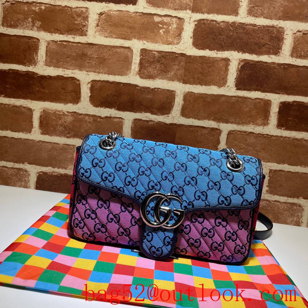 Gucci GG Marmont 26cm Multicolor chain Shoulder Bag