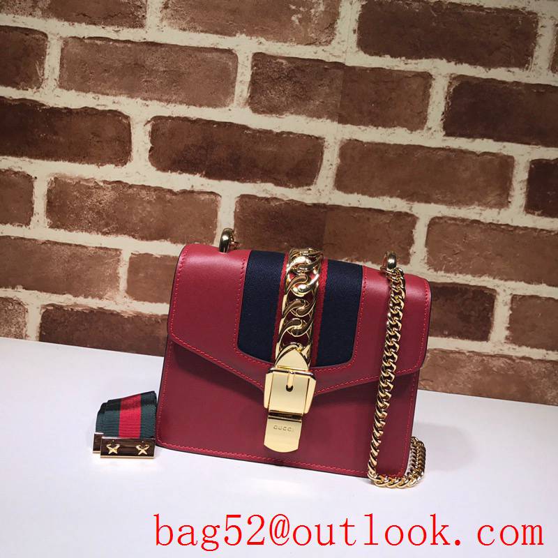 Gucci Sylvie Mini chain red Shoulder Bag