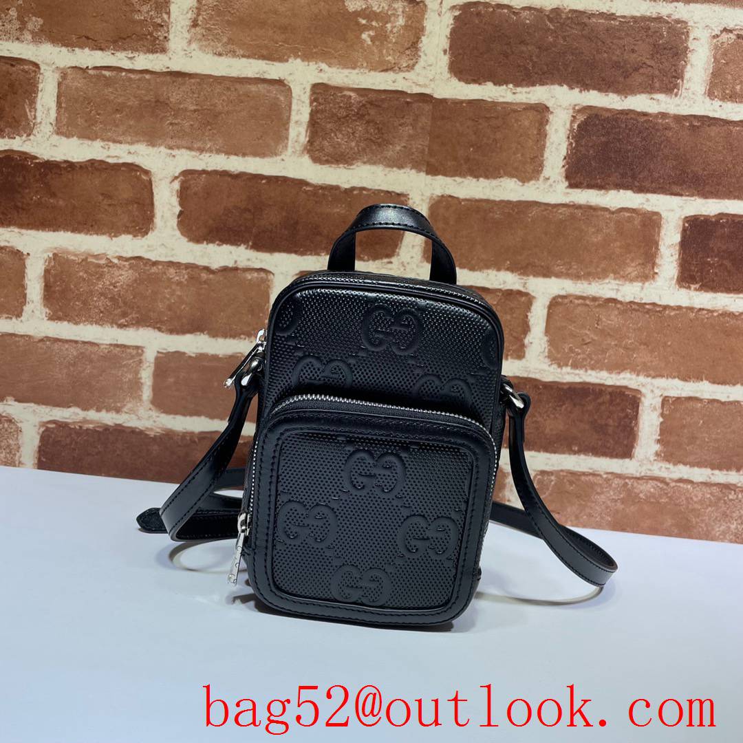 Gucci Signature Mini black Leather GG Shoulder Bag