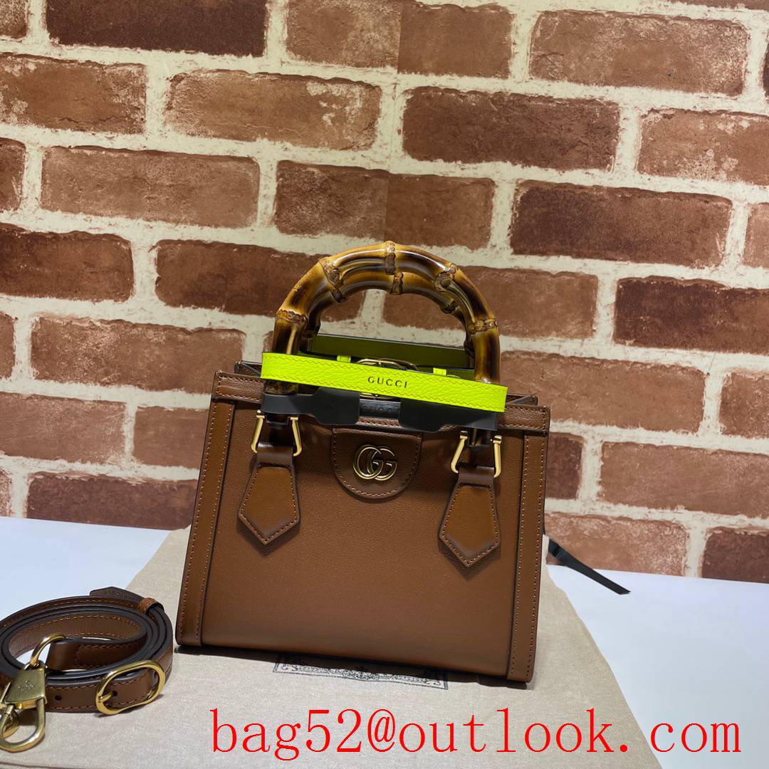 Gucci Diana Mini brown Leather Tote shoulder Bag