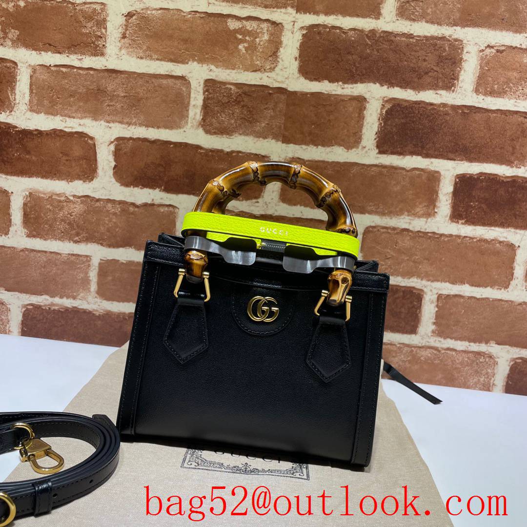 Gucci Diana Mini black Leather Tote shoulder Bag