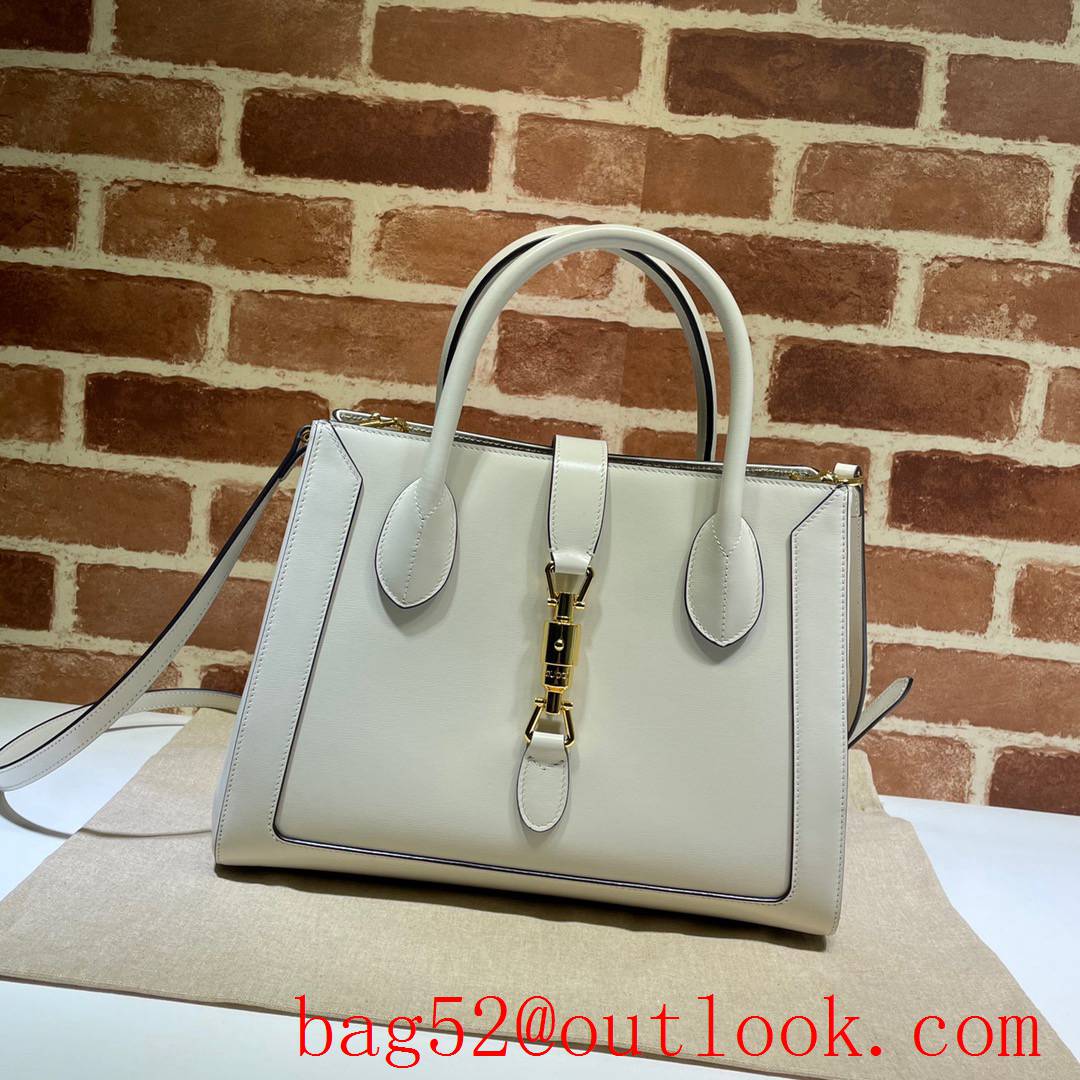 Gucci Jackie 1961 cream large 30cm calfskin Tote shoulder Bag purse