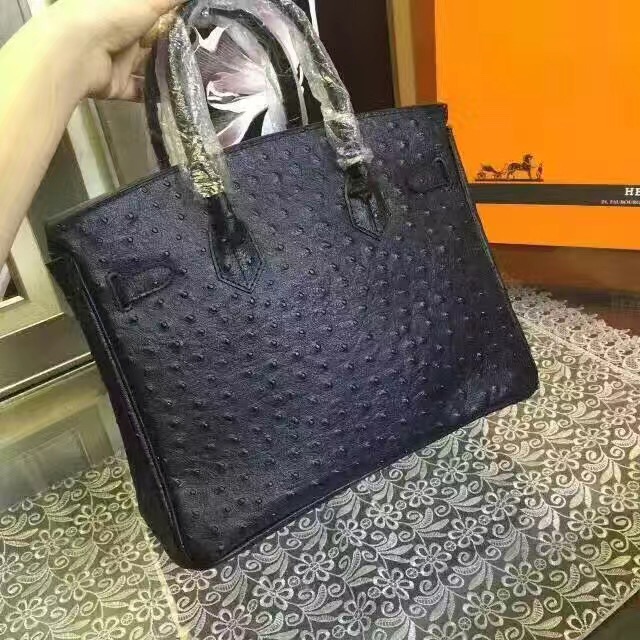 Hermes ostrich Birkin black handbags [hermes179] - $302.00 : Luxury Shop