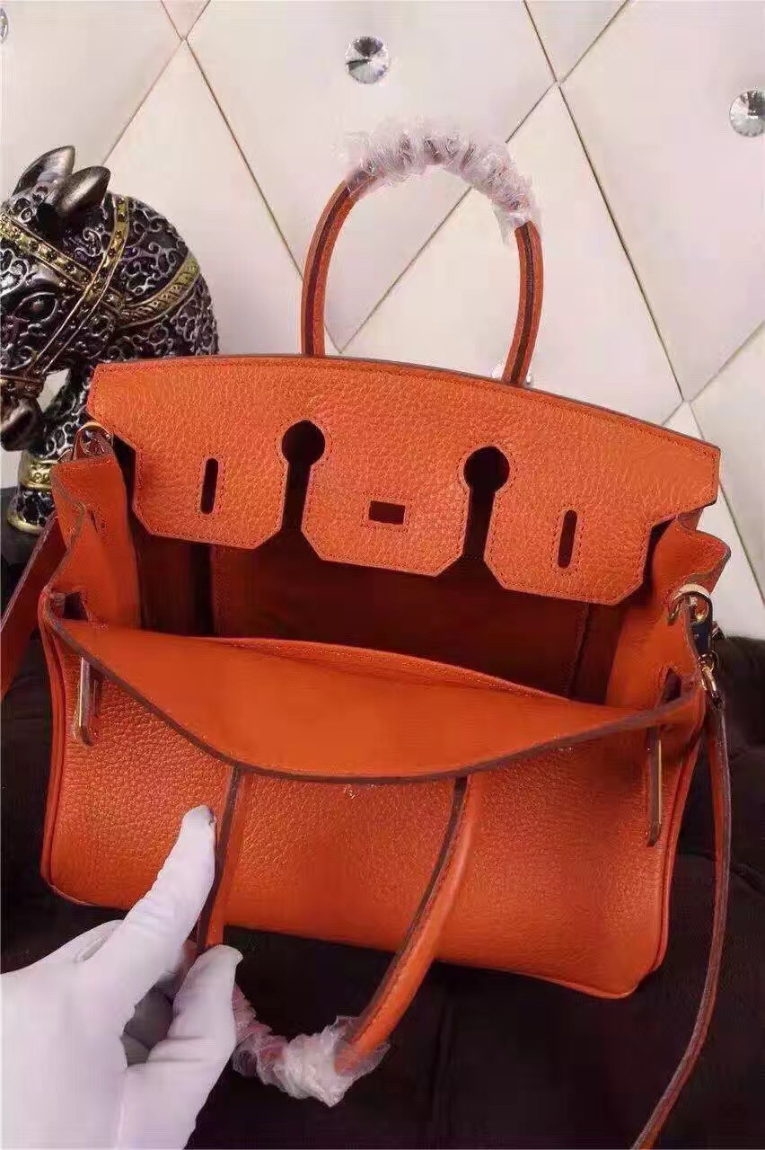 Hermes mini 25cm Birkin orange handbags [hermes246] - $237.00 : Luxury Shop
