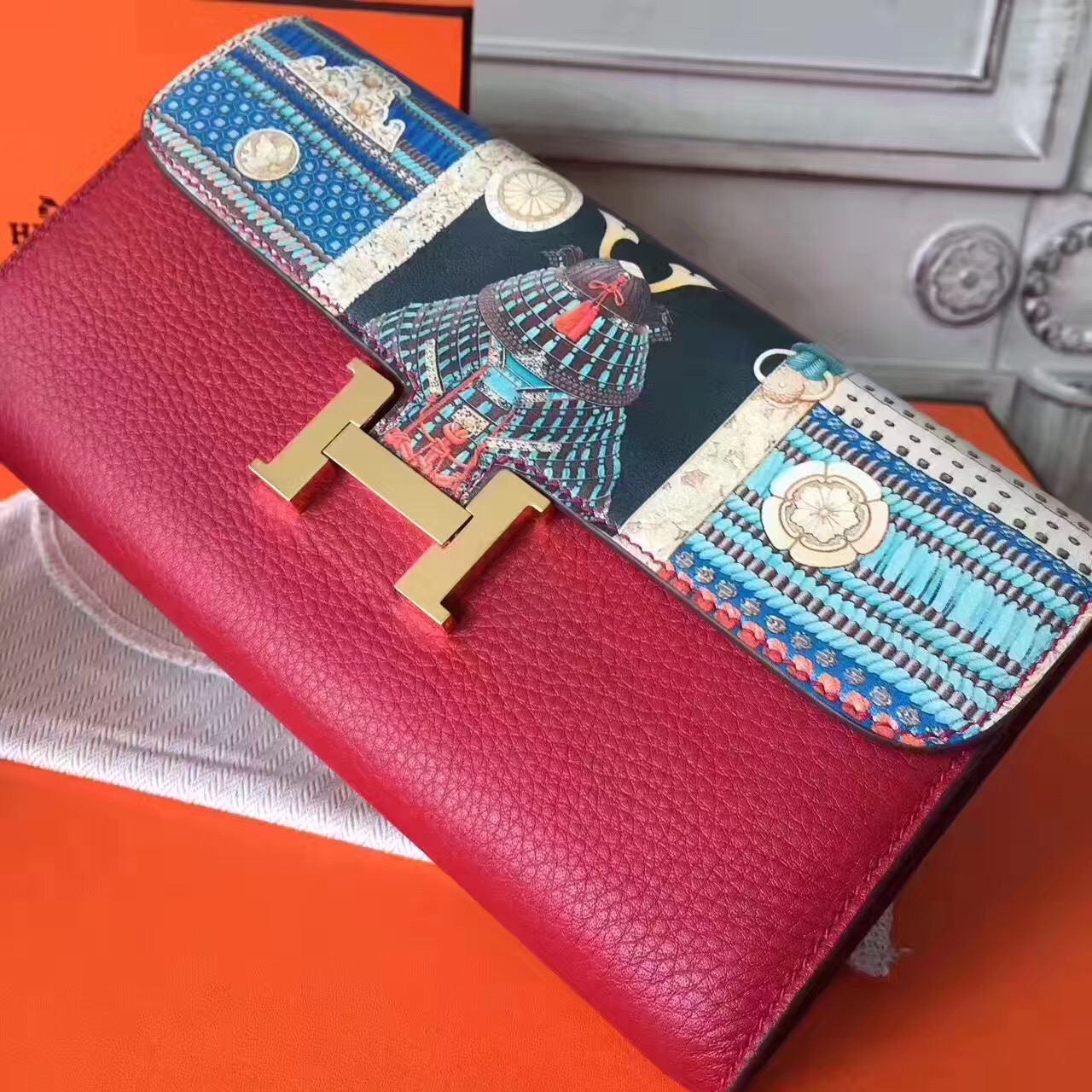 Hermes large Constance red top leather wallet handbags [hermes37] - $387.00 : Luxury Shop