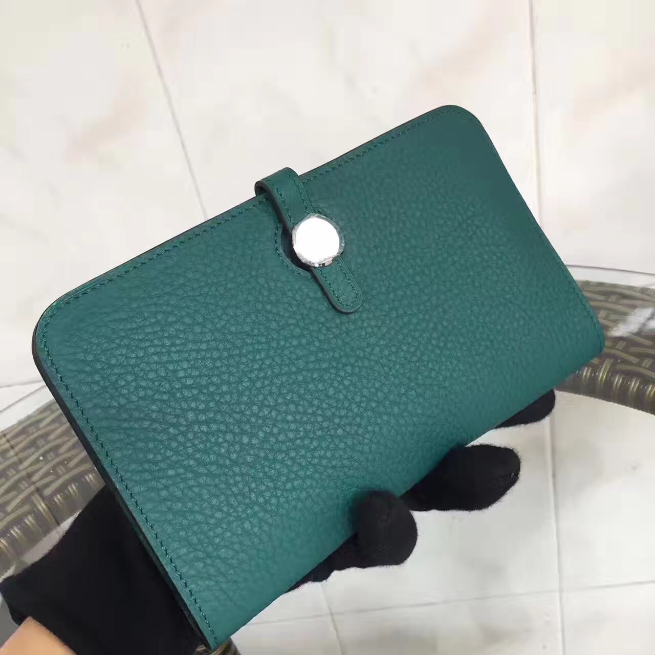 Hermes dogon green wallet handbags
