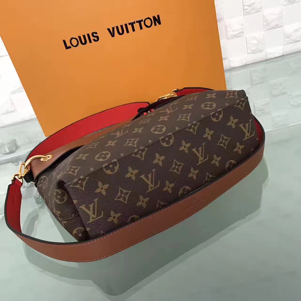 LV Louis Vuitton tan monogram shoulder handbags [LV295] - $337.00 : Luxury Shop