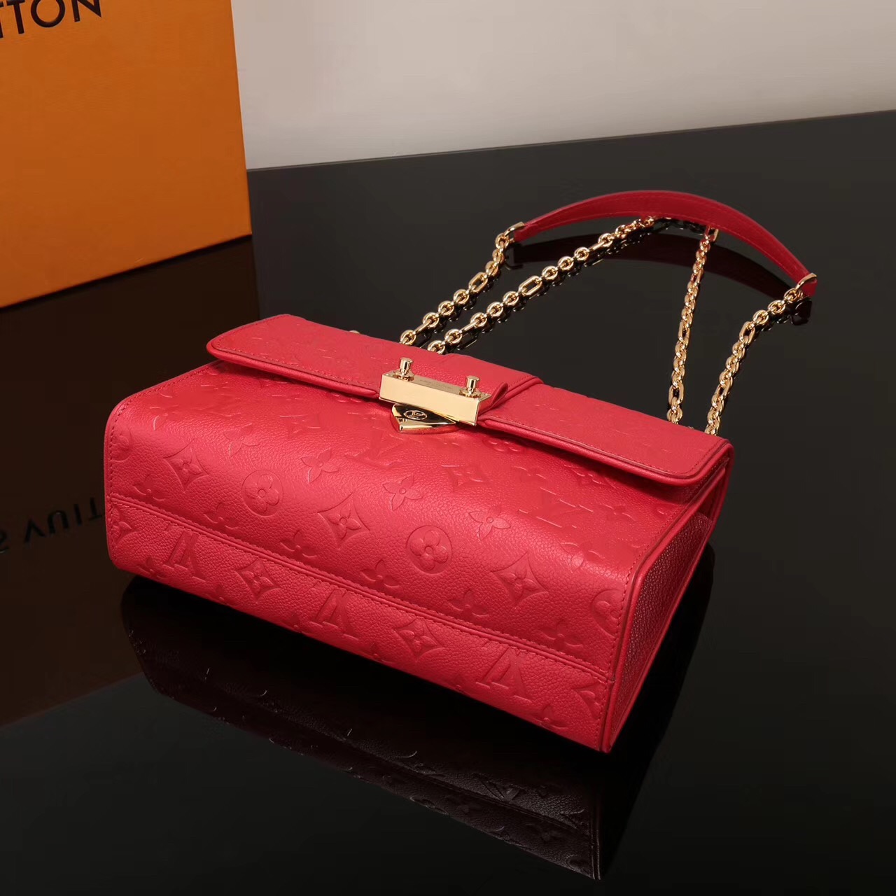 LV Louis Vuitton Saint Sulpice Monogram Real M43393 Leather Handbags bags Red [LV1000] - $379.00 ...