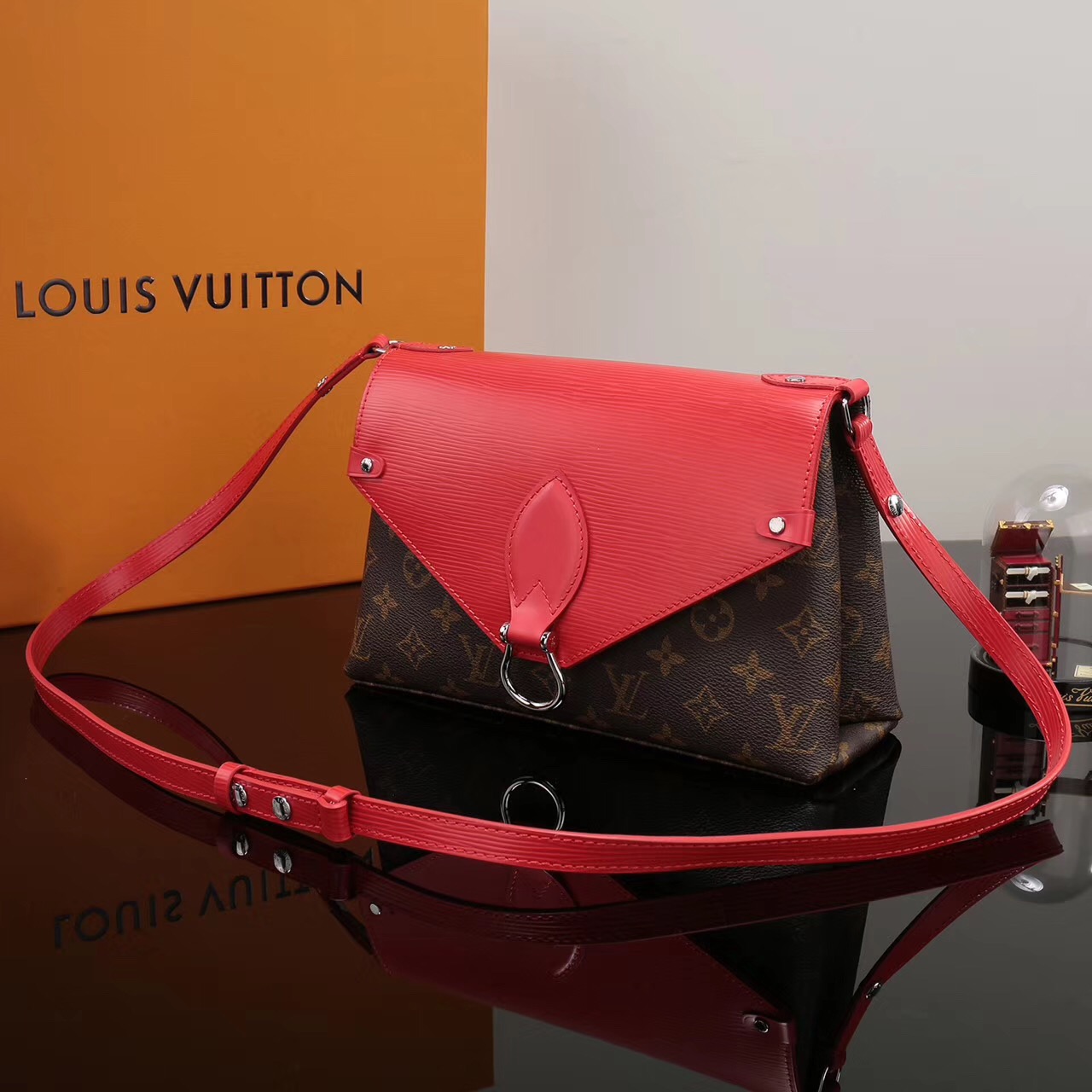 Louis Vuitton Monogram Canvas Epi Leather Saint Michel Shoulder