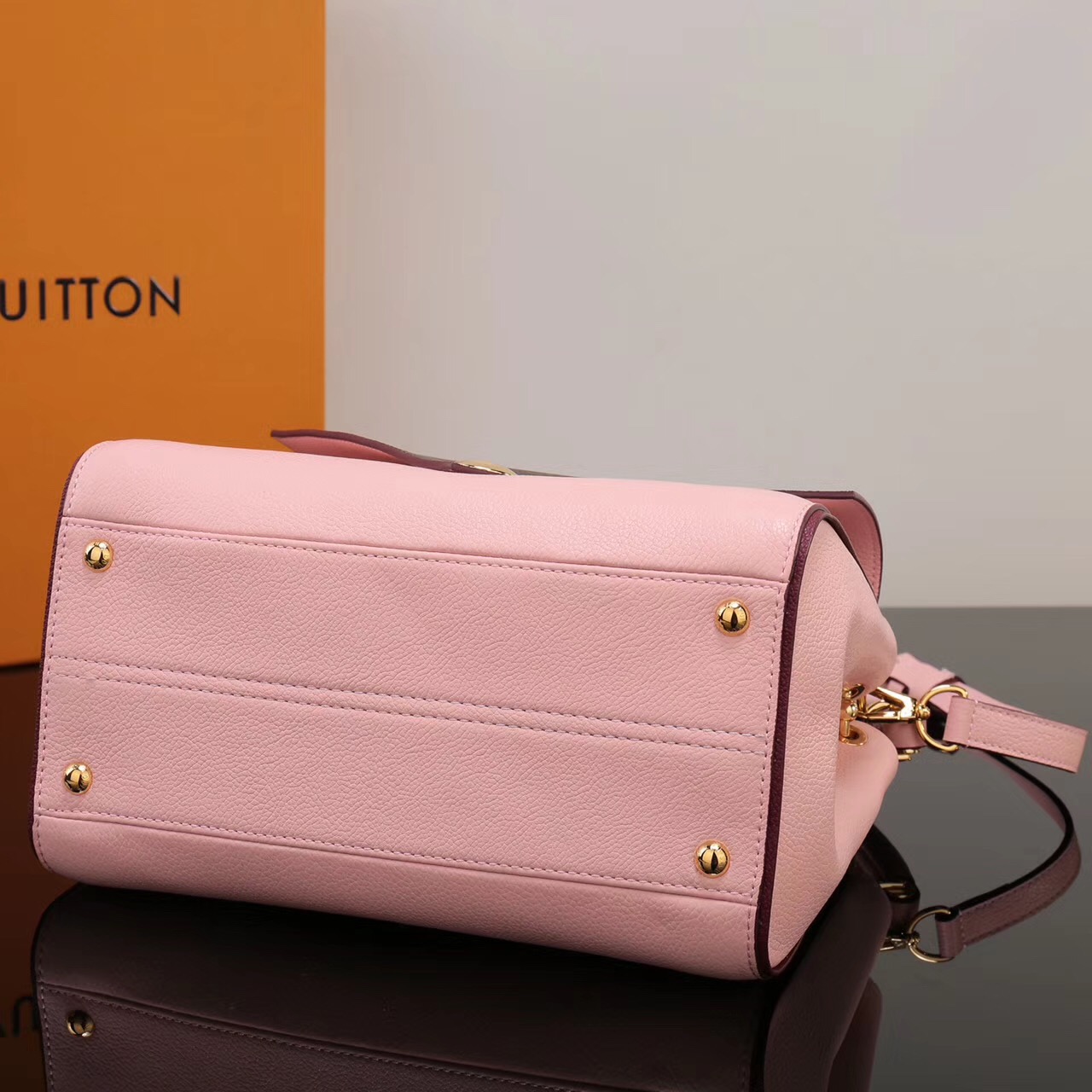 LV Louis Vuitton Monogram Double V Handbags Shoulder M54440 Leather bags Pink [LV1058] - $389.00 ...