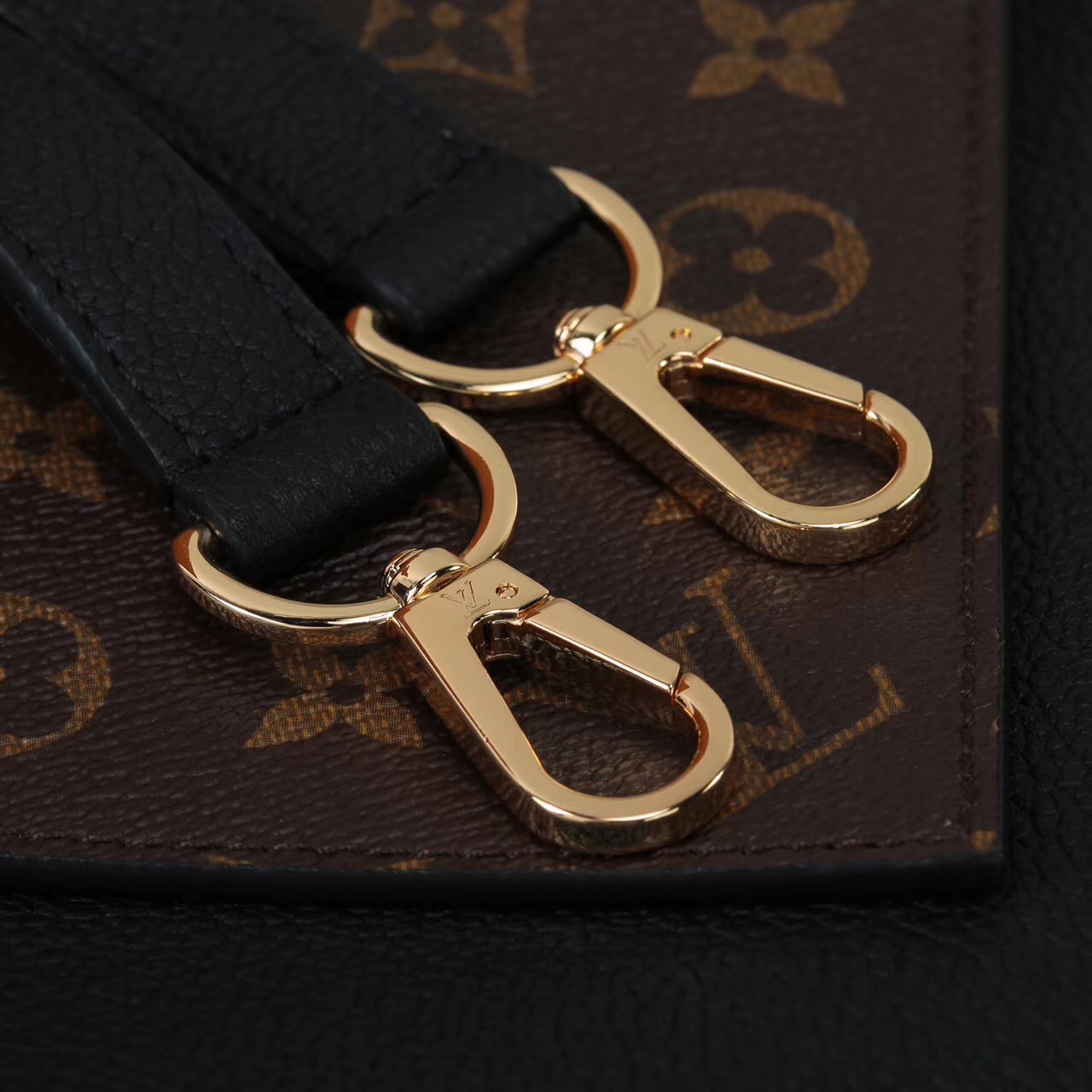 LV Louis Vuitton Monogram Double V Handbags Shoulder M54439 Leather bags Black [LV1060] - $389 ...