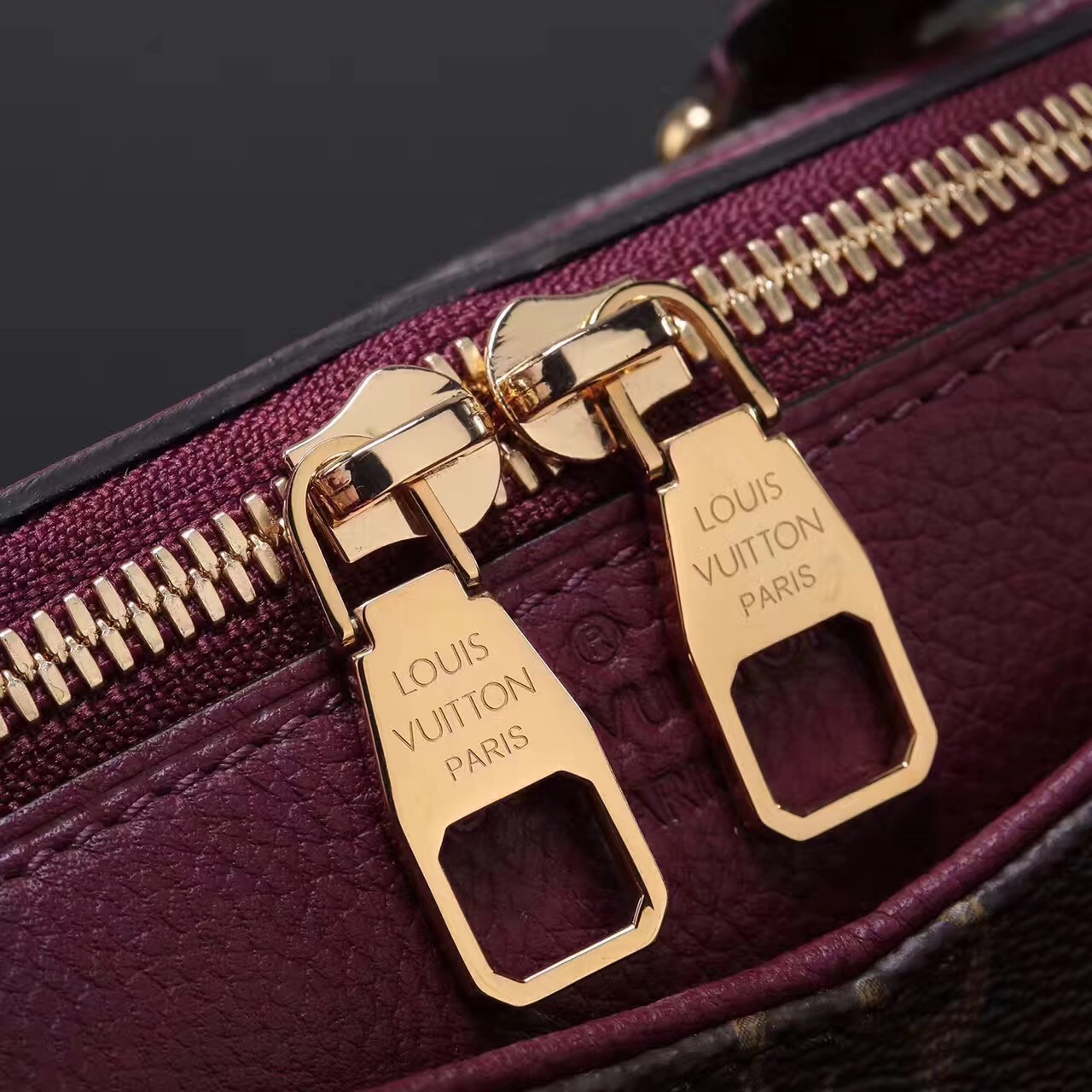 LV Louis Vuitton Monogram Pallas BB Shoulder Handbags M62961 bags Maroon [LV1063] - $299.00 ...