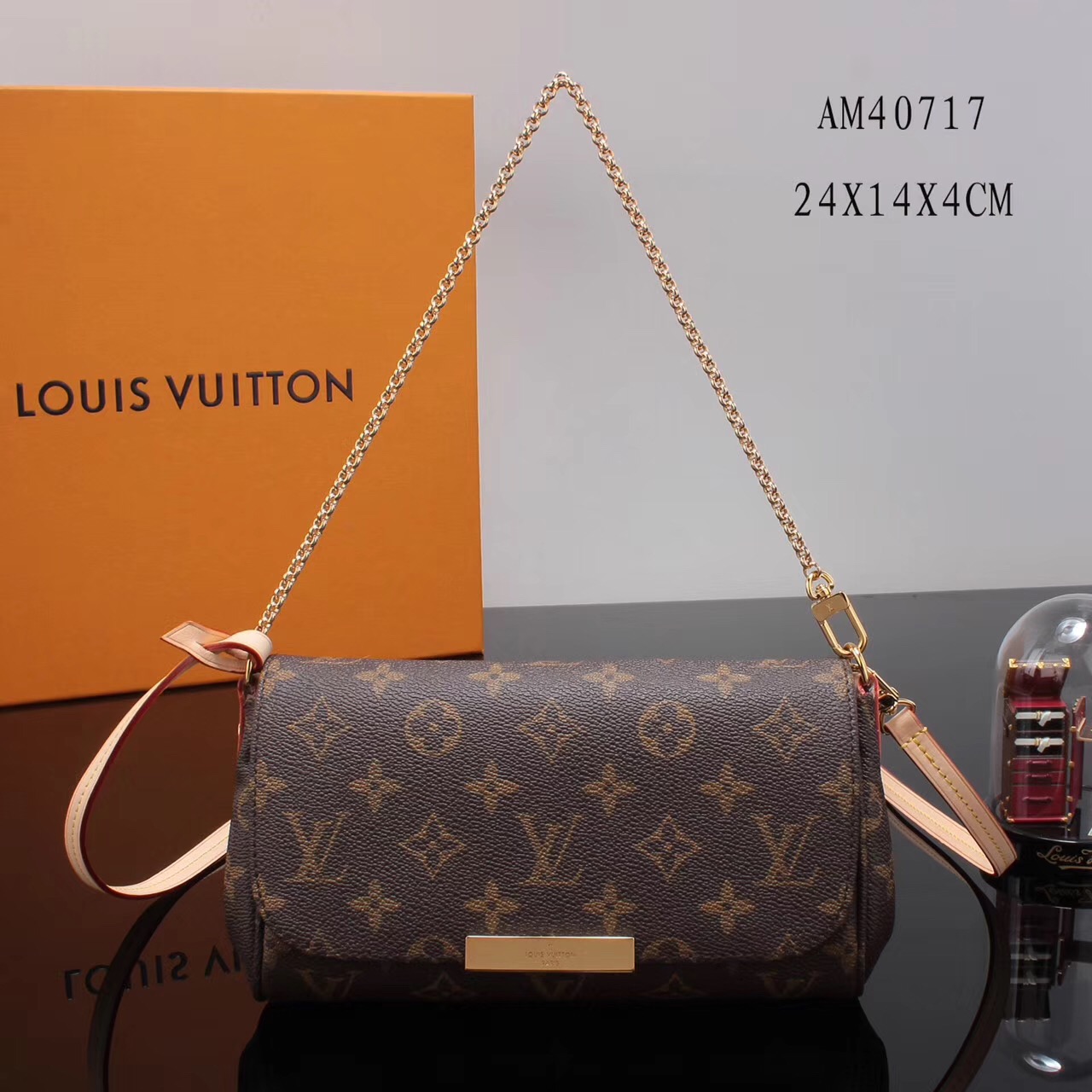 LV Louis Vuitton Monogram Small AM40717 Shoulder bags Handbags Brown
