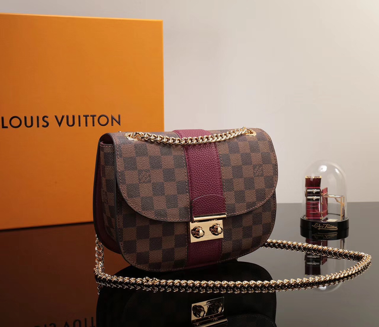 LV Louis Vuitton Monogram Wight Shoulder Damier bags N64420 Handbags Wine [LV1069] - $299.00 ...
