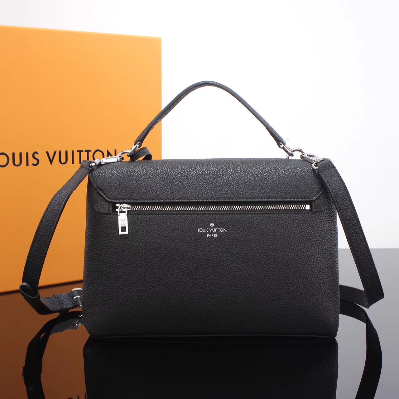 LV Louis Vuitton My Lockme Handbags Leather M54849 Real bags Black [LV1082] - $389.00 : Luxury Shop