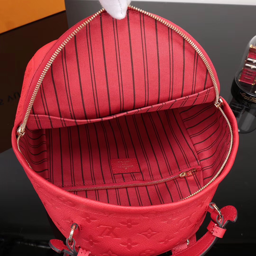 LV Louis Vuitton Monogram Sorbonne Backpack Leather M44015 Real bags Red [LV1087] - $359.00 ...