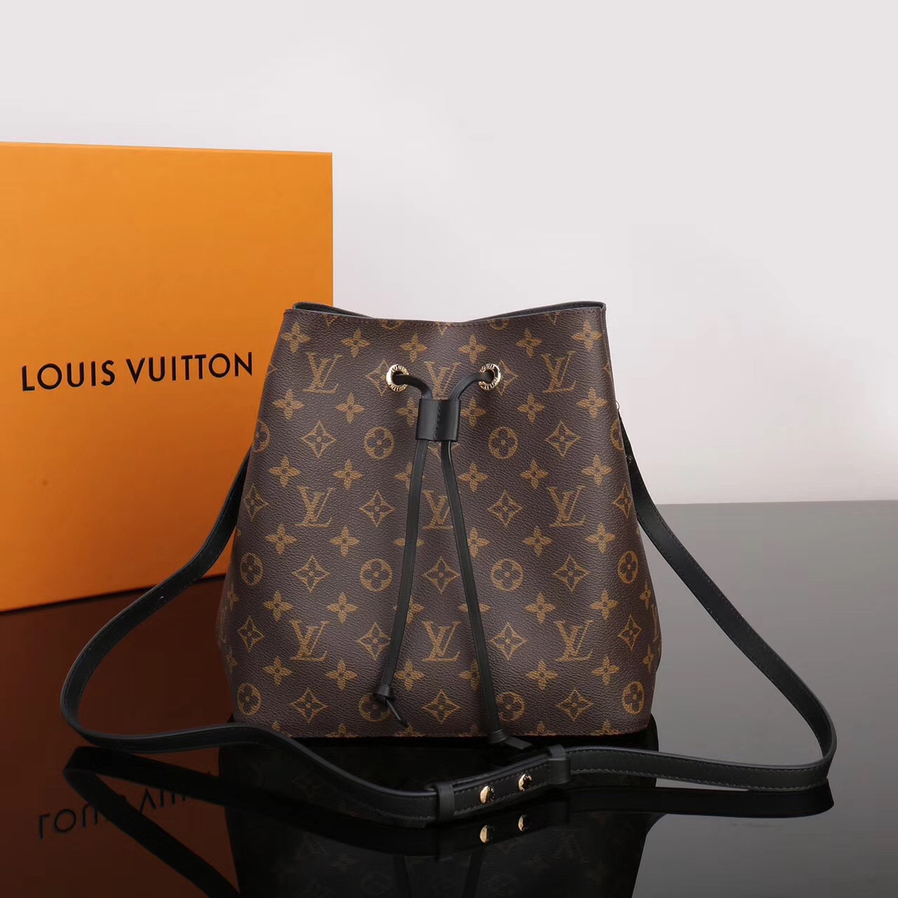 LV Louis Vuitton M44020 bags Monogram NEONOE Handbags Black [LV1121] - $299.00 : Luxury Shop