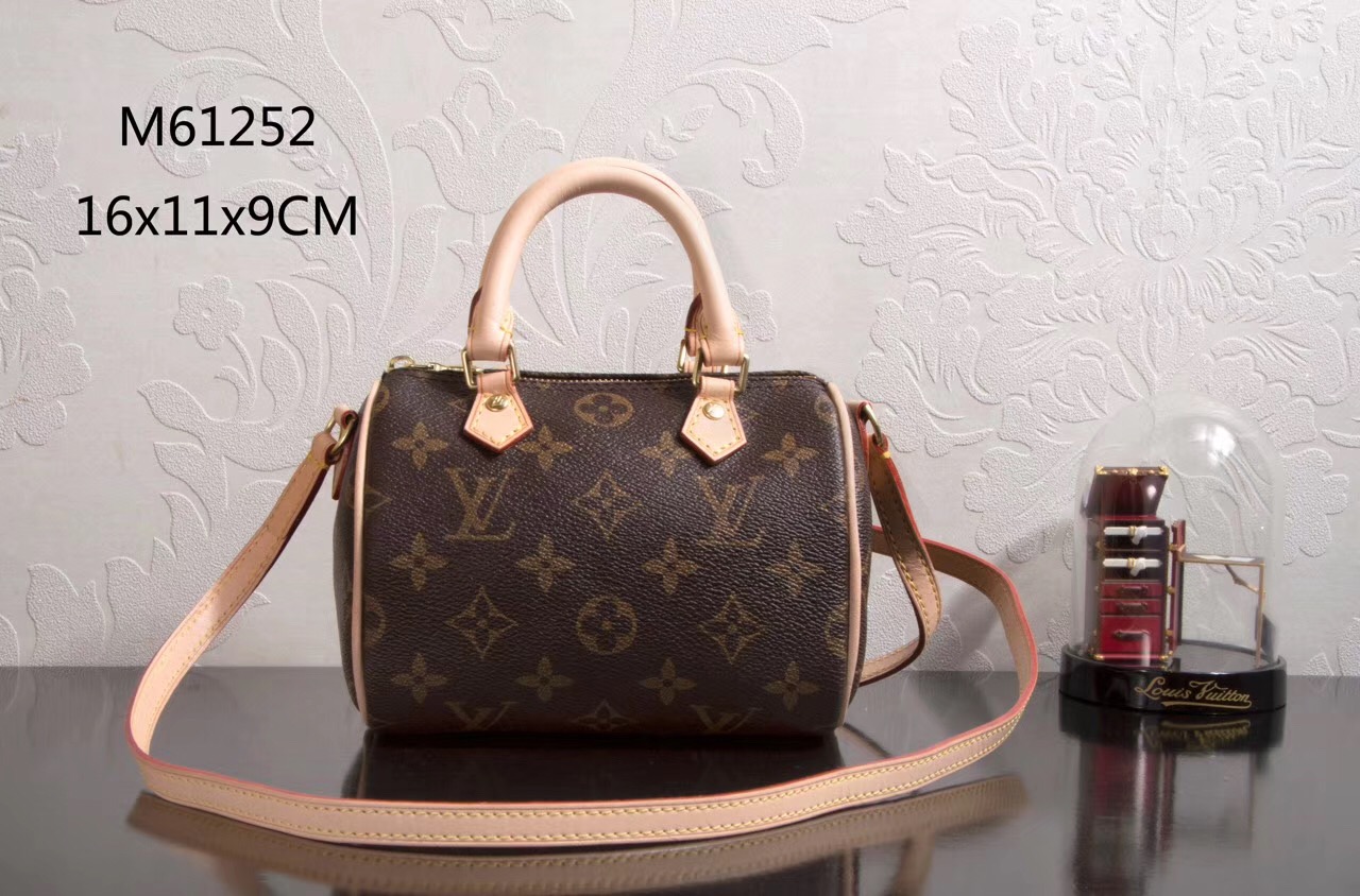 LV Louis Vuitton Nano Speedy 16 Monogram bags M61252 Handbags Brown [LV1143] - $169.00 : Luxury Shop
