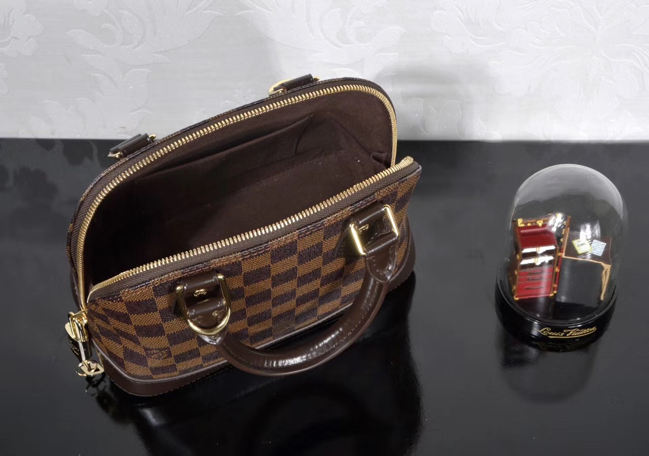 LV Louis Vuitton N41221 Alma Damier BB Handbags bags Brown [LV1177] - $359.00 : Luxury Shop