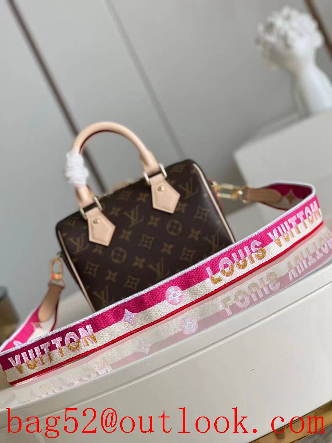 Louis Vuitton LV Speedy Bandouliere 20 Shoulder Bag Handbag M45958 Pink