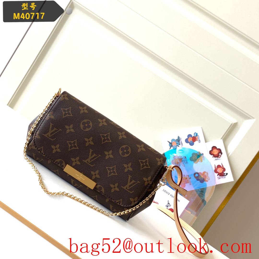 Louis Vuitton LV Favorite PM Monogram Canvas Chain Bag M40717 Brown