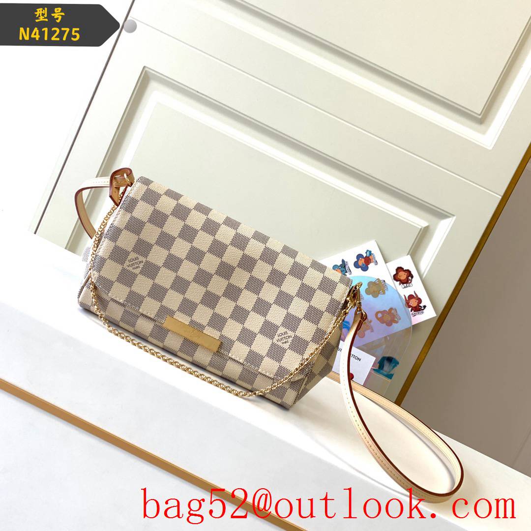 Louis Vuitton LV Favorite MM Monogram Damier Chain Bag N41275 Cream