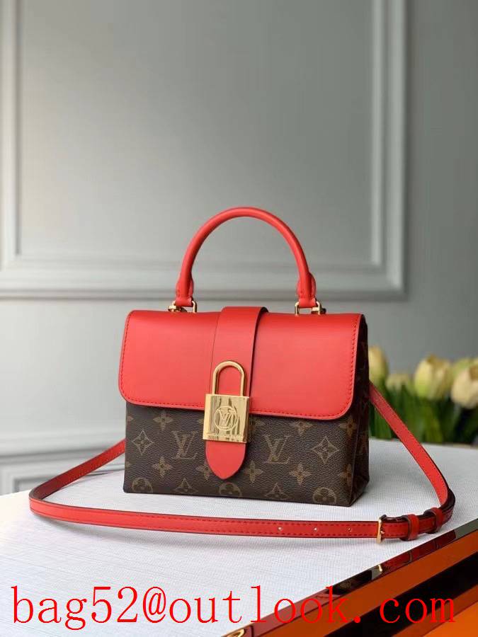 Louis Vuitton LV Monogram Locky BB Shoulder Bag Handbag M44322 Red
