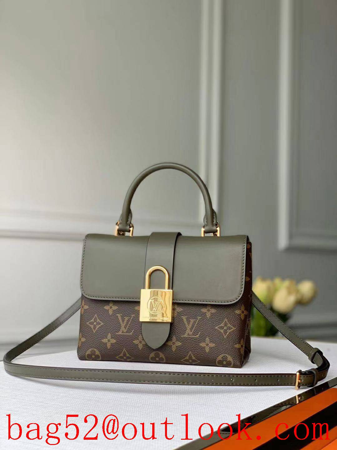 Louis Vuitton LV Monogram Locky BB Shoulder Bag Handbag M44797 Green