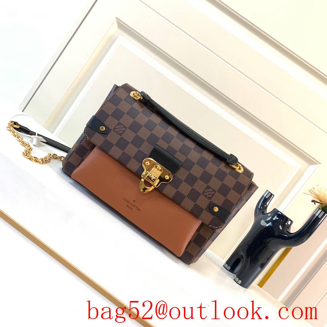 Louis Vuitton LV Damier Ebene Vavin PM Chain Bag Handbag N40312 Brown