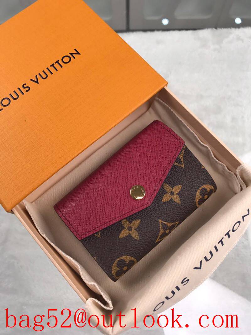 LV Louis Vuitton baby pocket wine leather v monogram wallet purse M61273