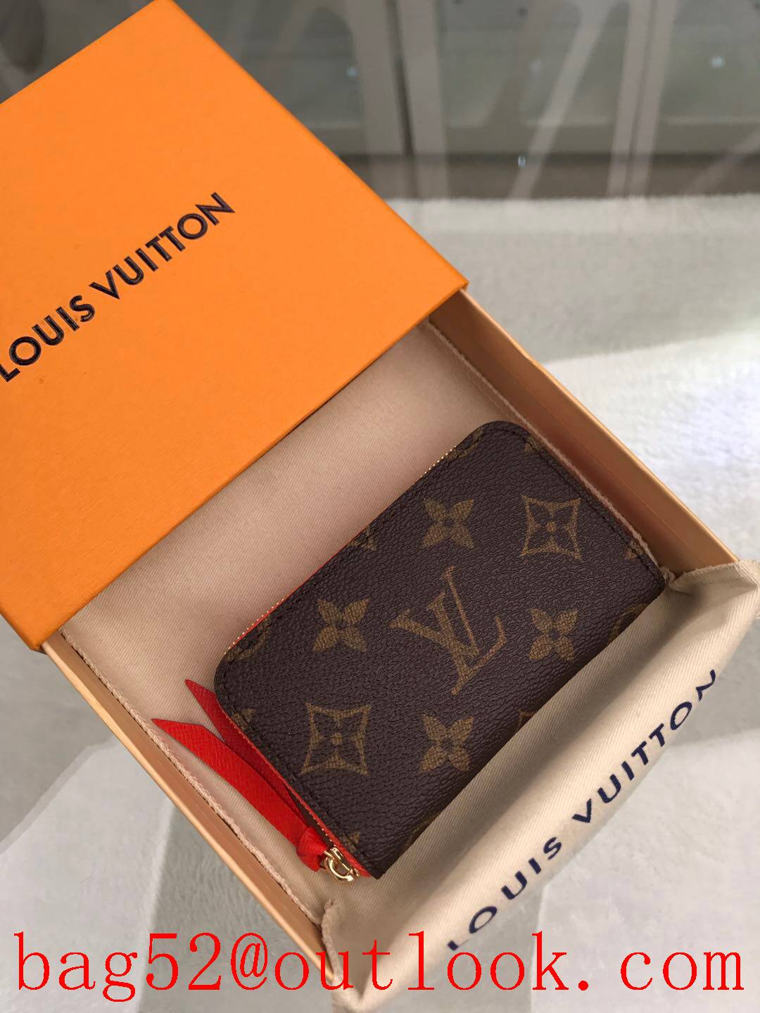 LV Louis Vuitton orange monogram Multi Calt zippy wallet purse M61299