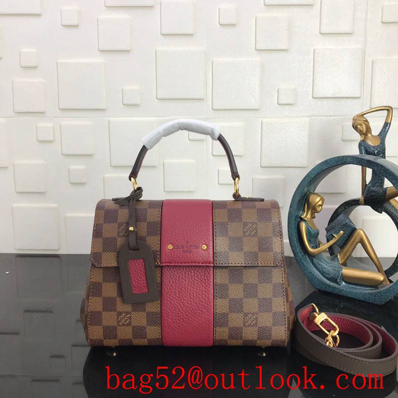 Louis Vuitton LV Bont Street BB Handbag Bag with Damier Ebene Canvas N41071 Wine