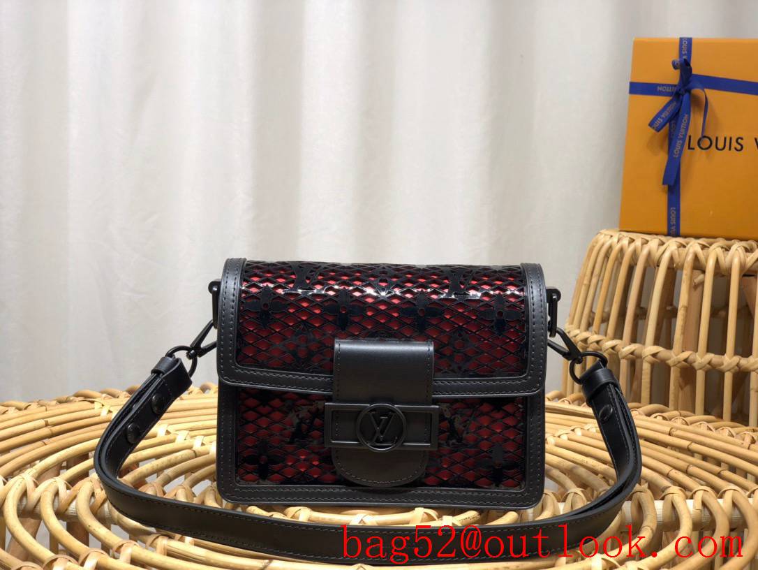 Louis Vuitton LV Dauphine Mini Monogram Lace Shoulder Bag Handbag M20595 Black