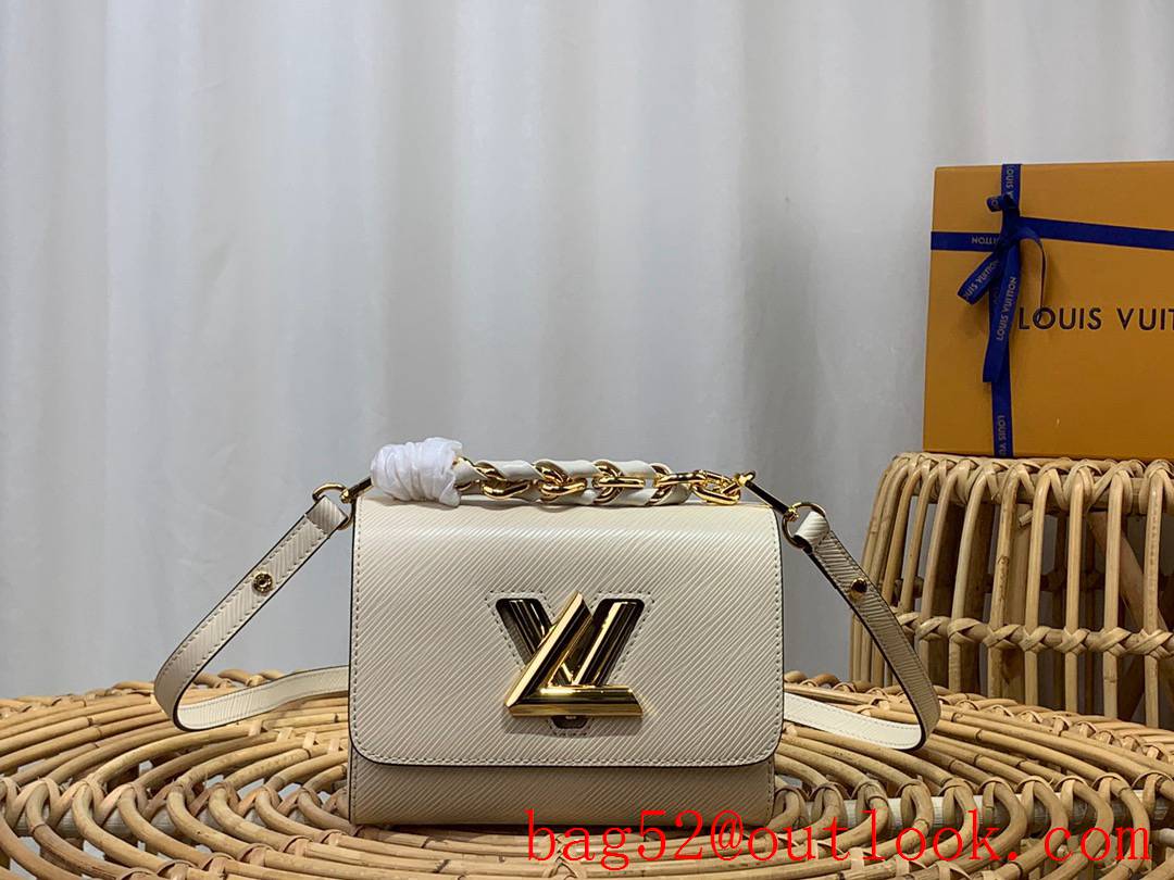 Louis Vuitton LV Twist Small Woven Epi Leather Shoulder Bag Handbag M50332 Cream