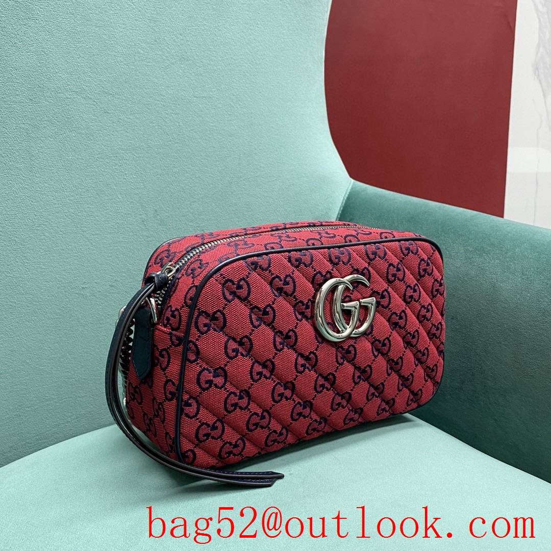 Gucci Marmont original leather red crossbody women's handbag