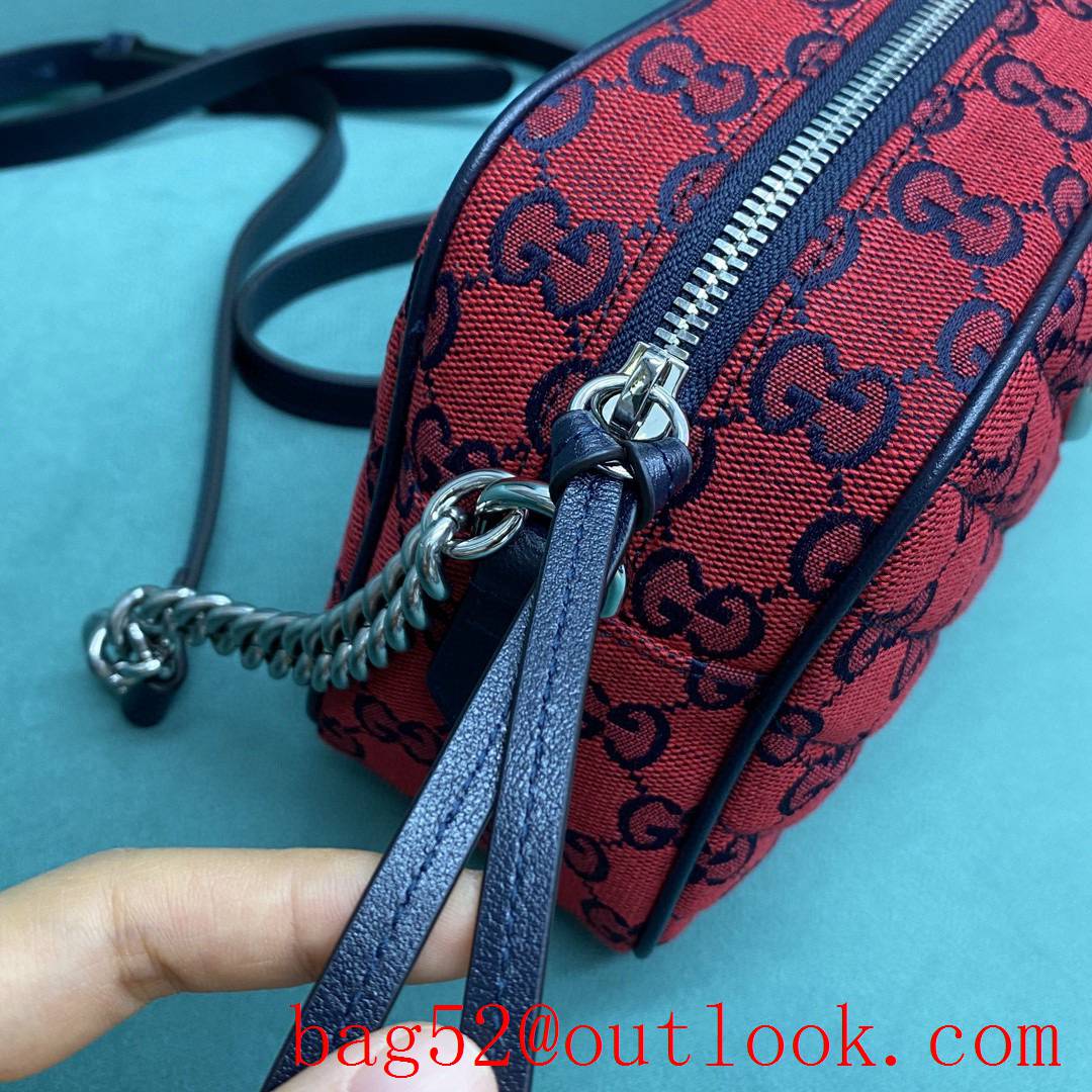 Gucci Marmont original leather red crossbody women's handbag