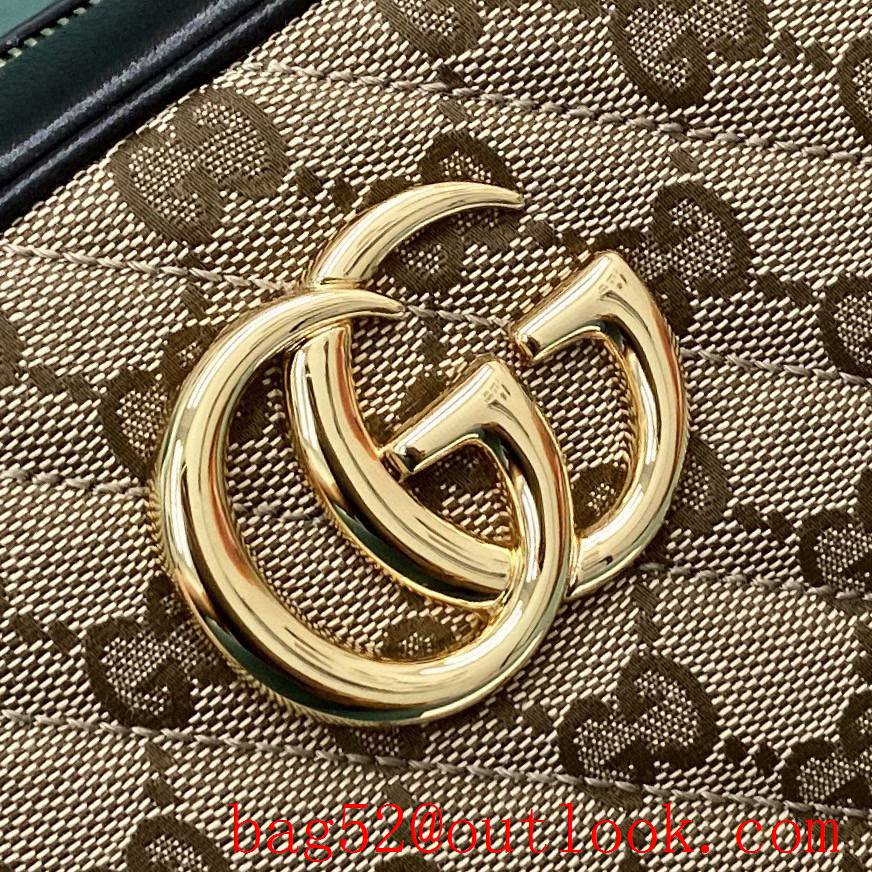 Gucci GG Marmont canvas camera brown handbag