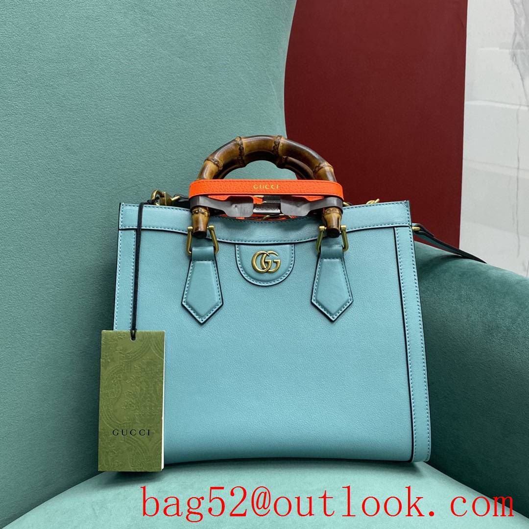 Gucci sky blue Diana Bamboo Medium women's handbag