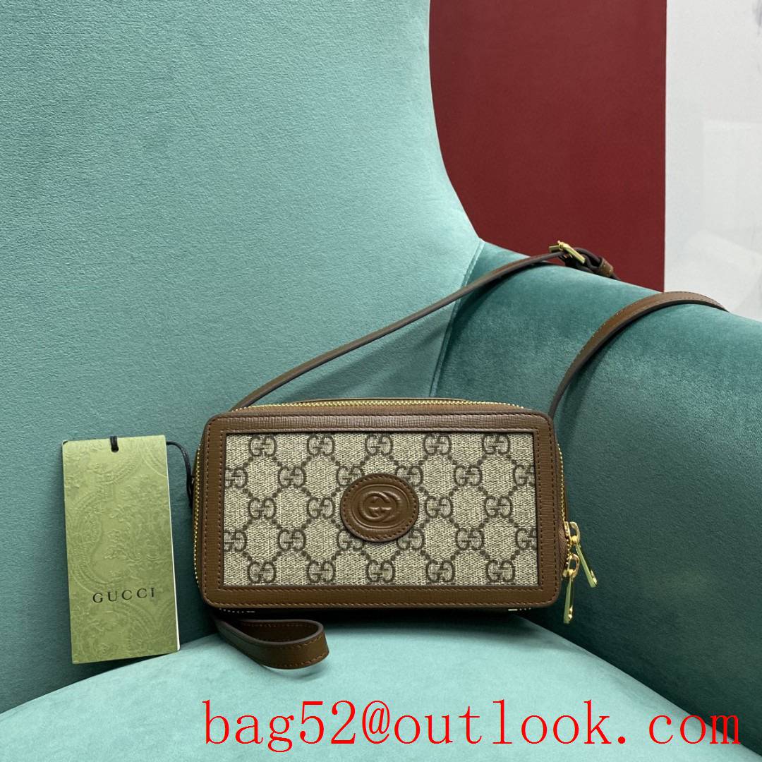 Gucci brown medium retro shoulder crossbody handbag
