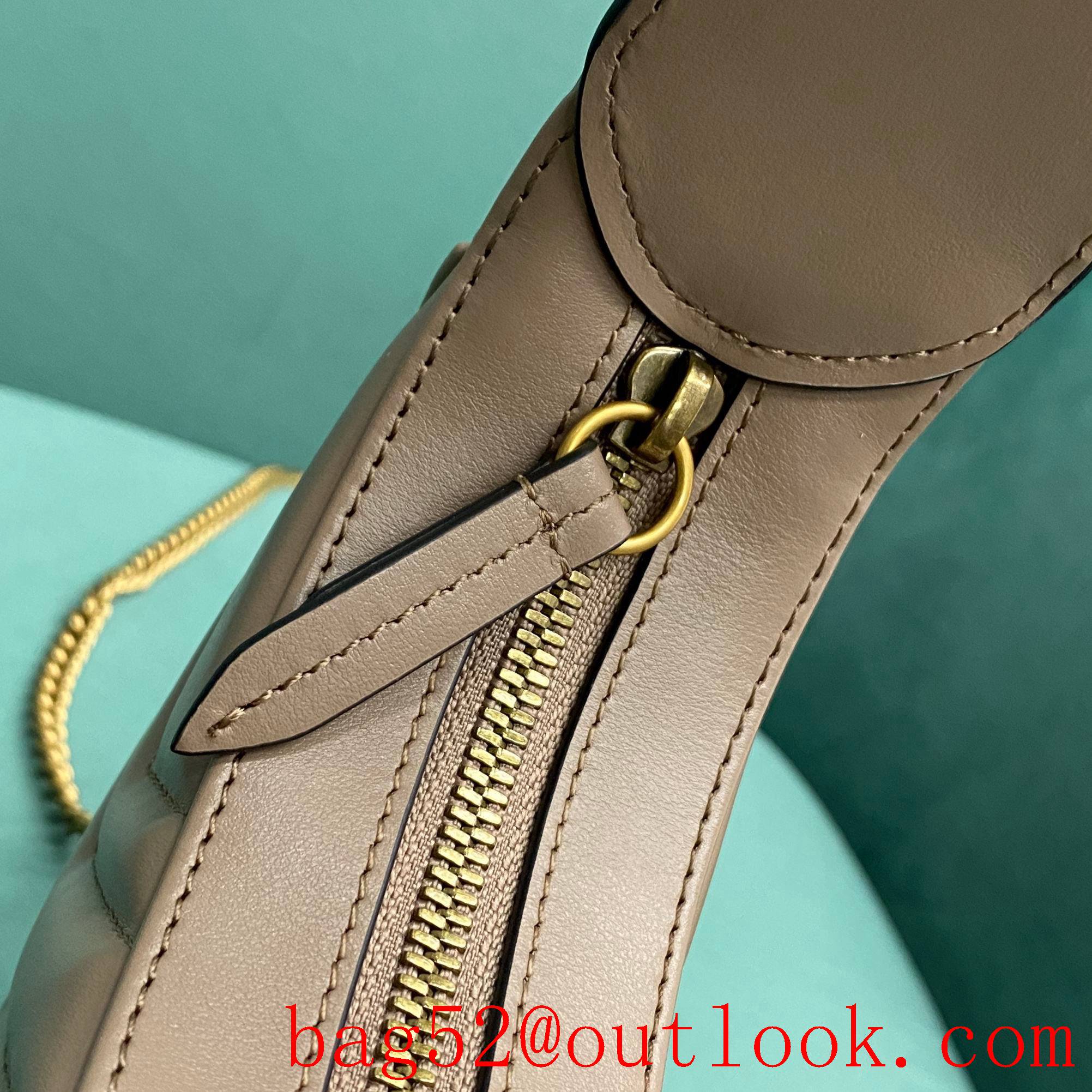 Gucci GG Marmont underarm brown half-moon handbag