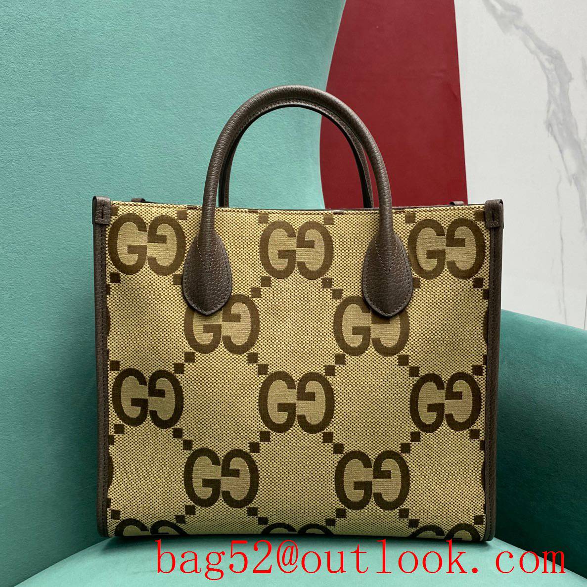 Gucci ophidia chain shoulder large tote brown handbag