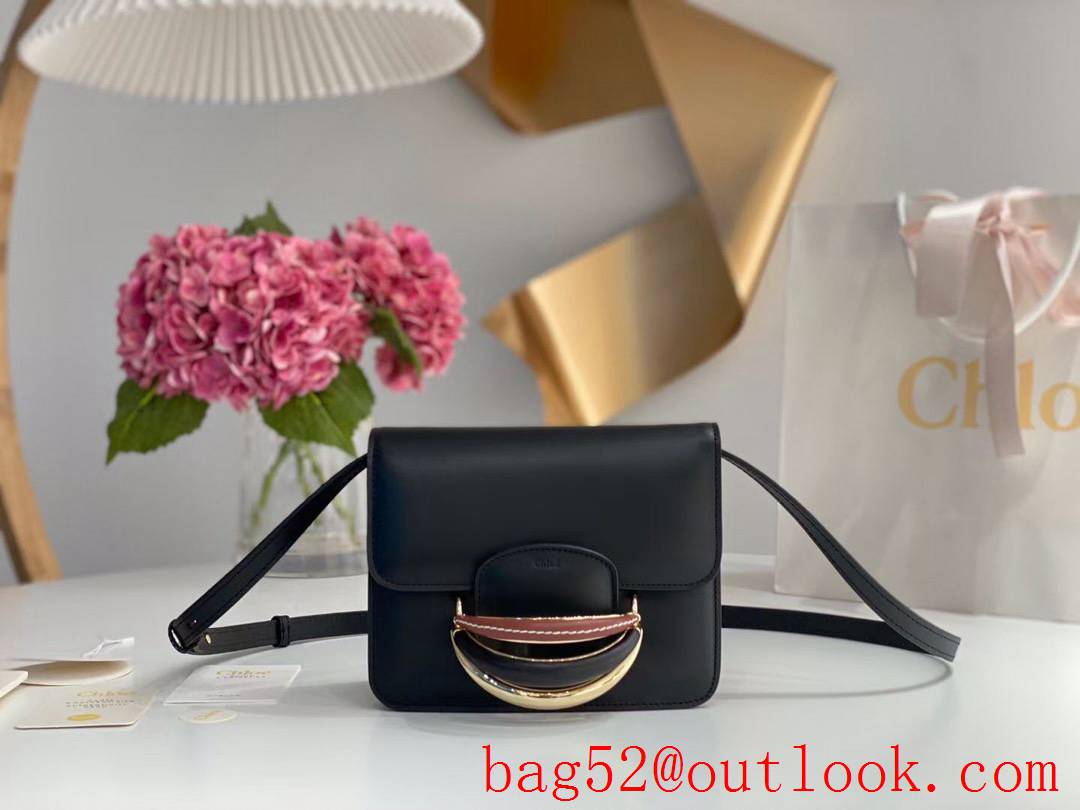 Chole shoulder crossbody handbag medium Kattie Bracelet metal black ring bag