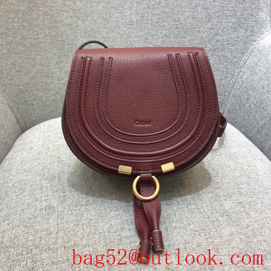 Chole imported U-shaped leather patternnatural tumbled cowhide eye-catching embellishment soft curves shoulder bag