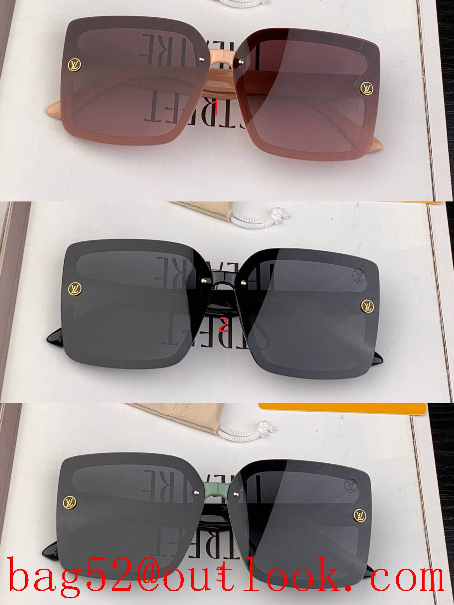 LV large frame 3 colors sunglasses