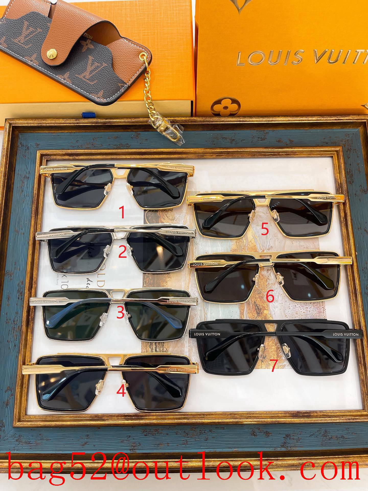 LV Louis Vuitton 7 Colors frame sunglasses
